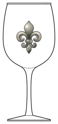 Fleur de Lis by Jon Margeaux Glass