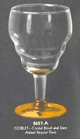 Governor Clinton Amber Foot by Libbey Glass Company