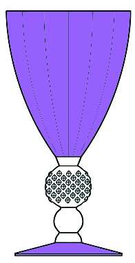 Golf Ball Amethyst (Bowl Foot) Optic by Morgantown
