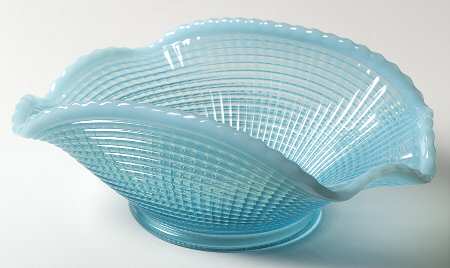 Ribbed Spiral Blue Opalescent by Model Flint