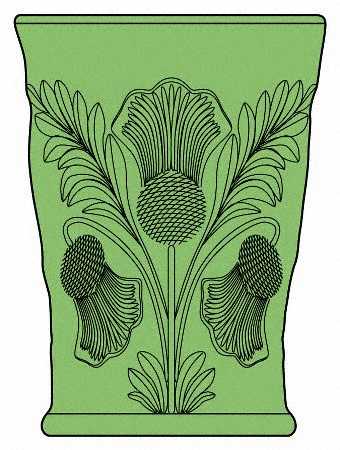 Inverted Thistle Emerald Green by Mosser (Ohio)