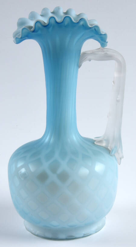 Blue Diamond Quilt by Mt Washington Glass Works