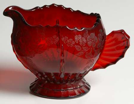 Flower Basket-Ruby by New Martinsville