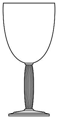 Regency Clear (Frosted Ribbed Stem) by Sasaki