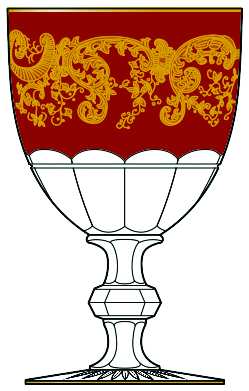 Trianon Cased Red (Gold Trim) by St Louis