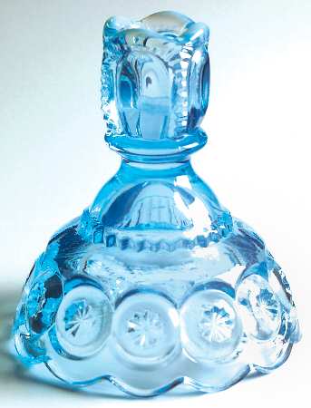 Moon and Star Blue Opalescent by Smith Glass 