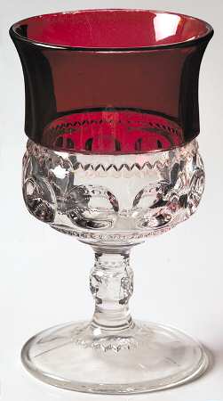 King's Crown-Ruby Flashed (Top Only) by Tiffin-Franciscan