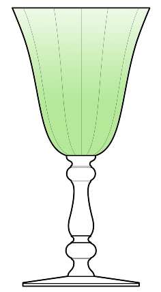 15001 Green (Green Bowl, Clear Stem) by Tiffin-Franciscan