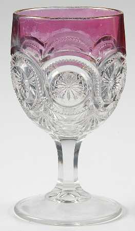 Star In Bull's Eye Ruby Flash by US Glass