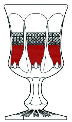 Banded Portland Ruby Flash by US Glass