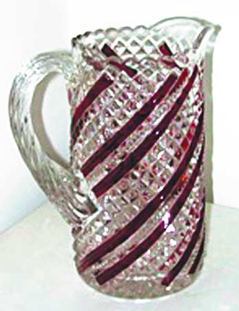 Swirl and Diamond Ruby Flash by US Glass
