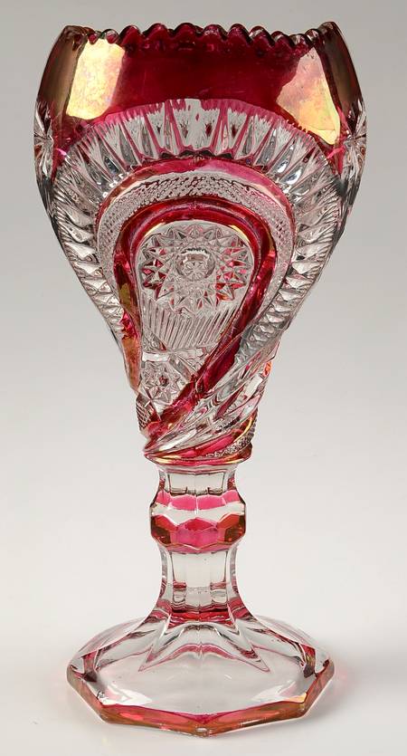 Slewed Horseshoe-Ruby Flash by US Glass