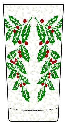 Snowy Holly Green Leaves by West Virginia Glass Specialty