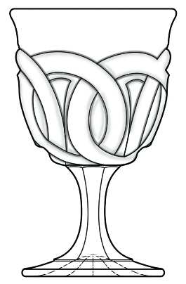Double Ring Clear by L G Wright Glass