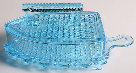 Flat Iron Blue by L G Wright Glass