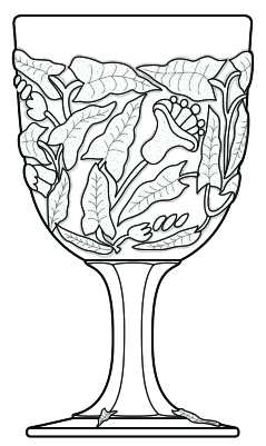 Morning Glory Clear by L G Wright Glass