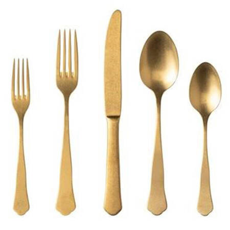 Prado (Stainless, Gold Plate) by Costa Nova Flatware