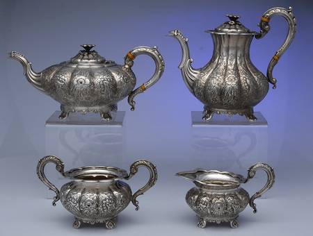 Melon-Full Chased (Silverplate, Hollowware) by Ellis-Barker