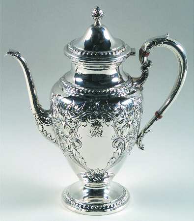 Lily-Floral (Sterling, Hollowware, Gadroon Border) by Frank Whiting