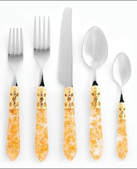 Aladdin-Gold Fleck Electroplate by Vietri