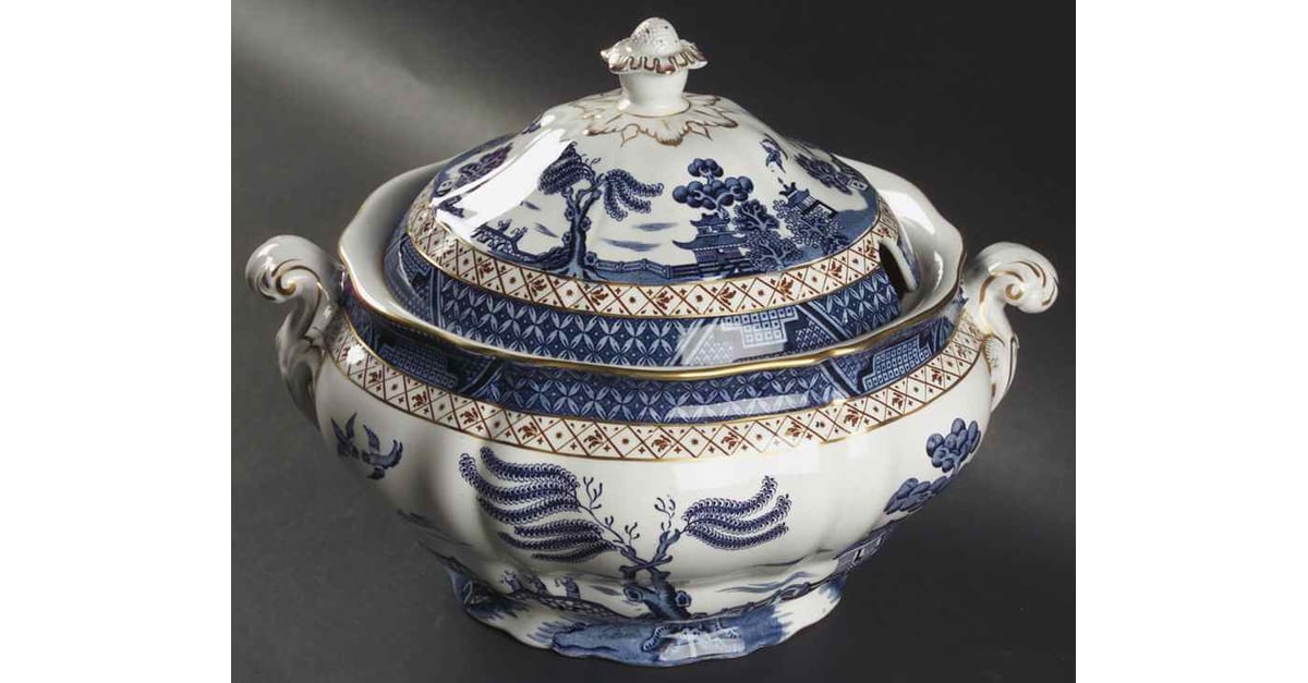 Real Old Willow Blue Tureen & Lid by Booths | Replacements, Ltd.