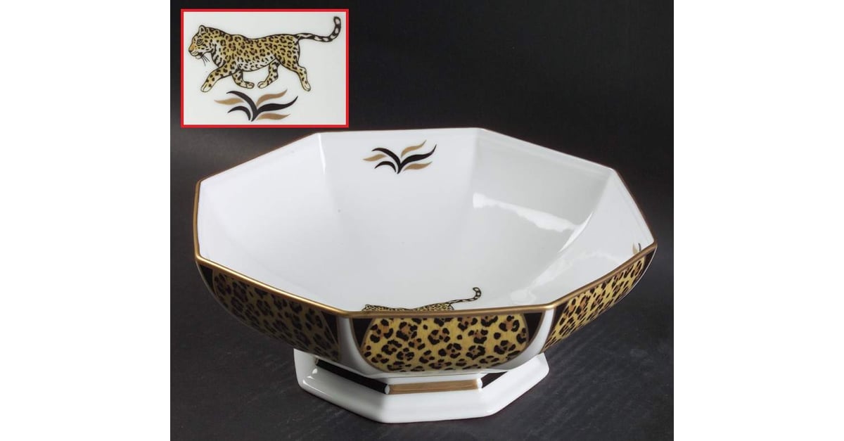 Lynn Chase AMAZONIAN JAGUAR プレート　ジャガー Amazonian Jaguar Centerpiece by Lynn Chase | Replacements, Ltd.