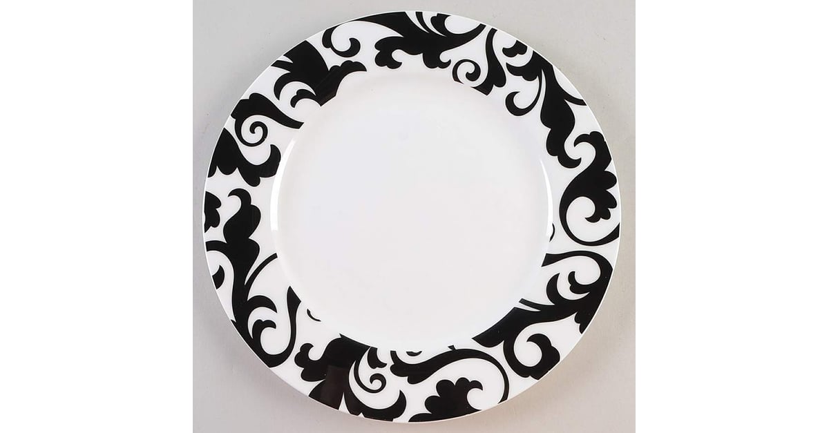 Fiori Black Large Dinner Plate by Ciroa | Replacements, Ltd.