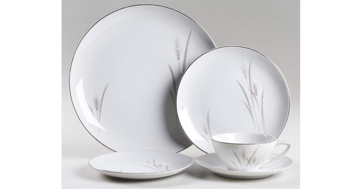 Platinum Wheat 5 Piece Place Setting by Fine China of Japan