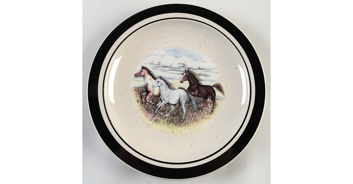 Running Horses Dinner Plate by Folkcraft | Replacements, Ltd.