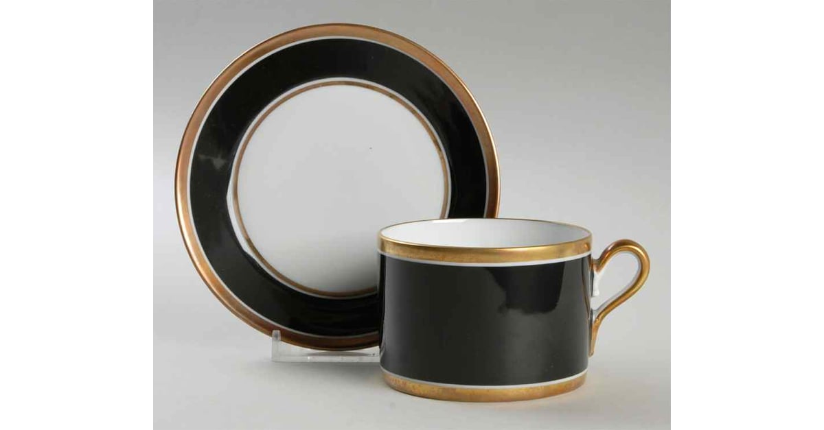 Contessa Black Flat Cup & Saucer Set by Richard Ginori 1735 ...