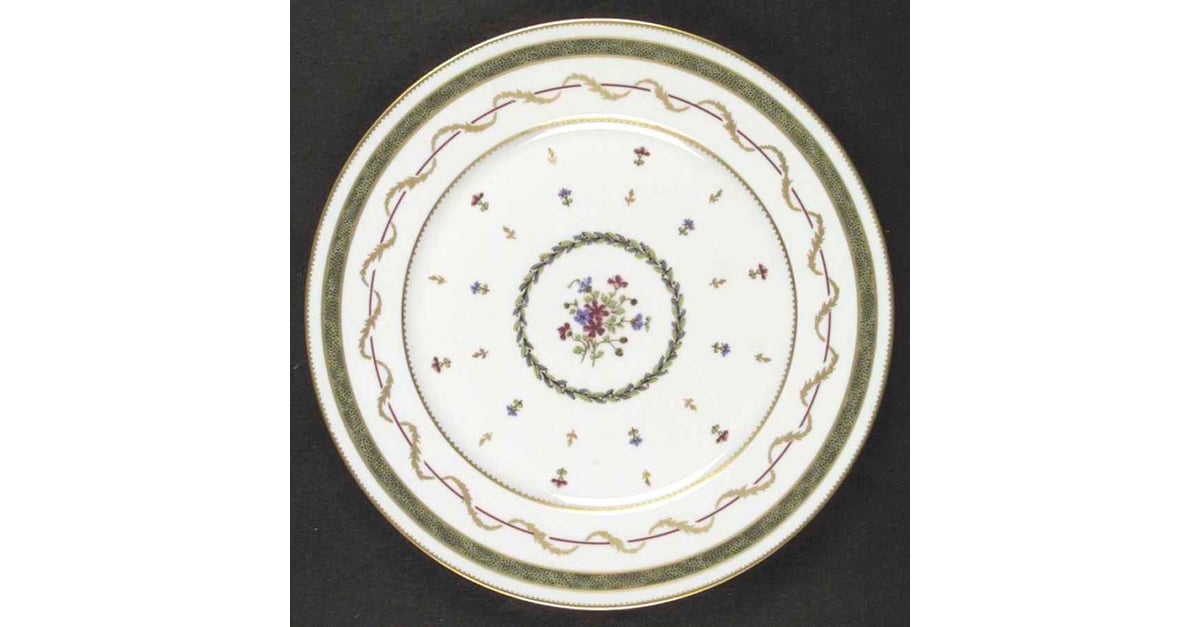 Vieux Paris Green (Vert) Large Dinner Plate by Haviland