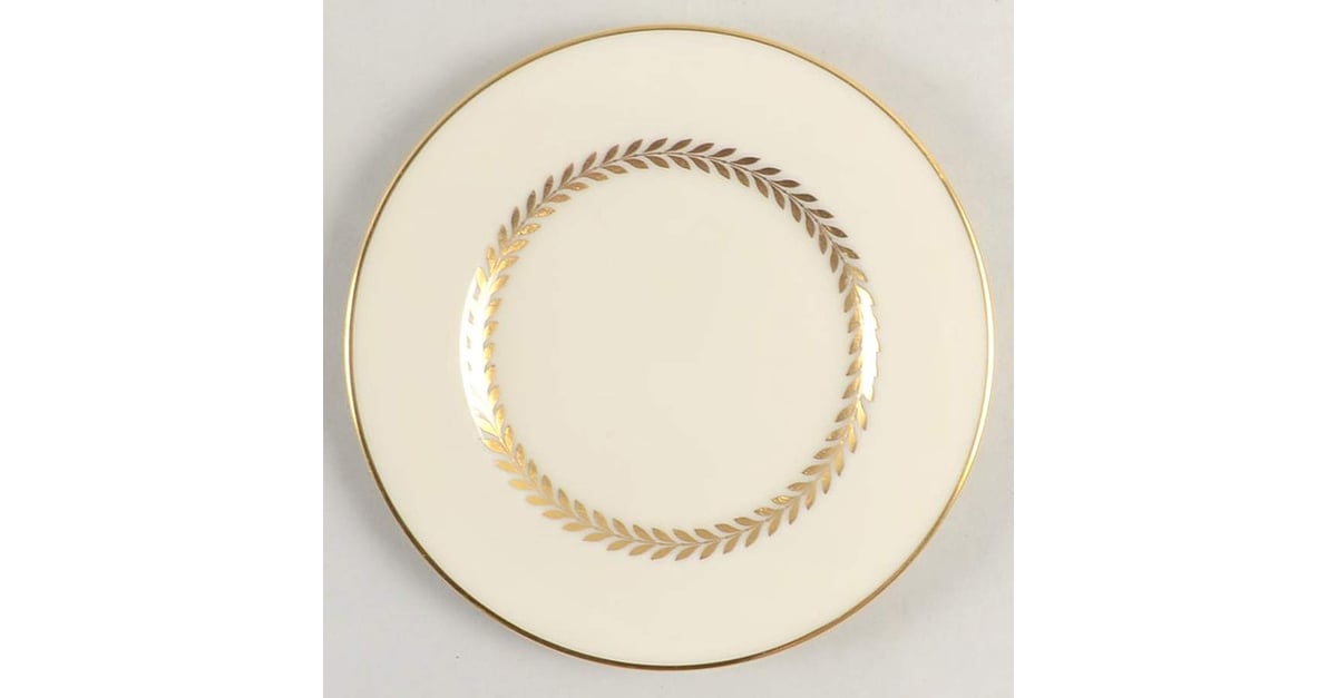 Lenox Solitaire Butter Plate - 6-Inch Porcelain Plate With Platinum Trim, Dishwasher Safe