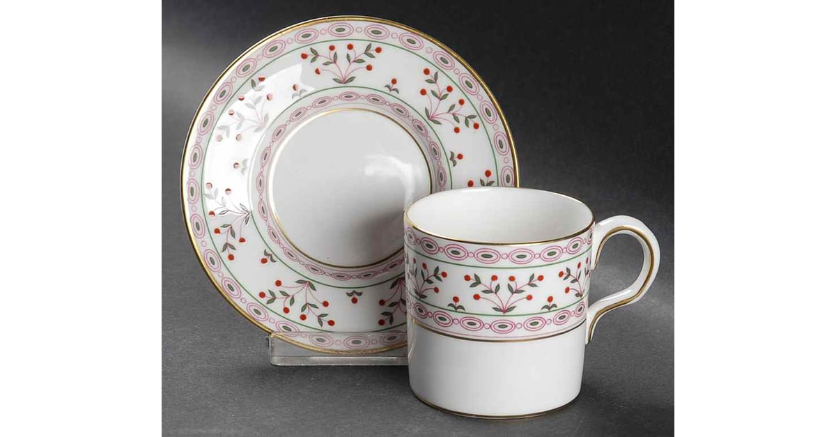 Brittany Flat Demitasse Cup & Saucer Set by Royal Crown Derby