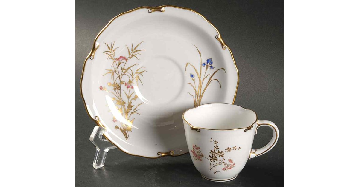 Devonshire Flat Demitasse Cup & Saucer Set by Royal Crown Derby