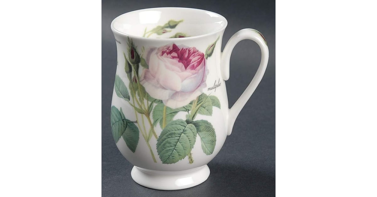Roy Kirkham Latte Tasse „Redoute Rose“ – Bone China, 480 Ml, Mikrowellen- & Spülmaschinengeeignet