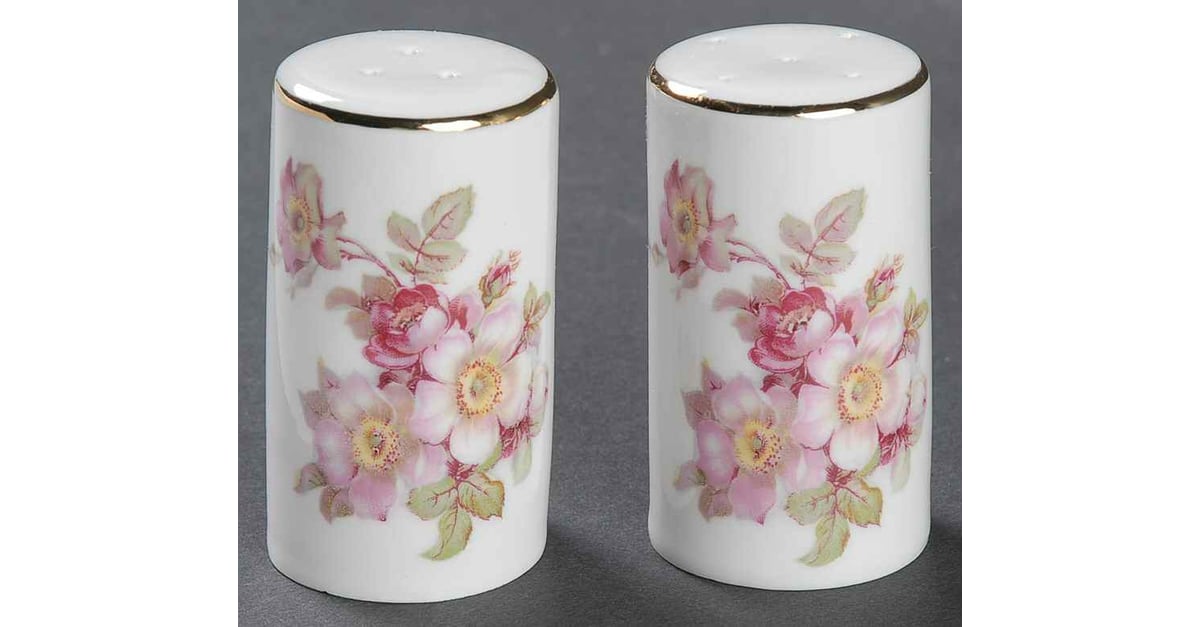 Briar Rose (Gold Trim) Salt & Pepper Set by Schumann - Bavaria ...