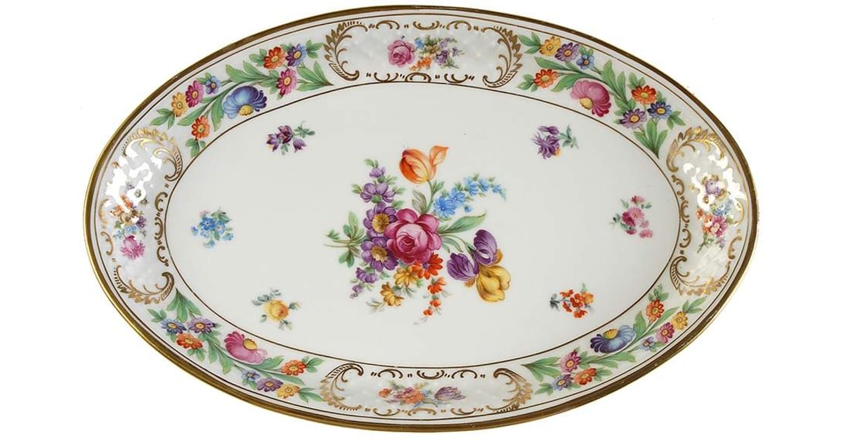 Dresdener Dresdner Art (Smooth) 12" Oval Serving Platter by Schumann ...