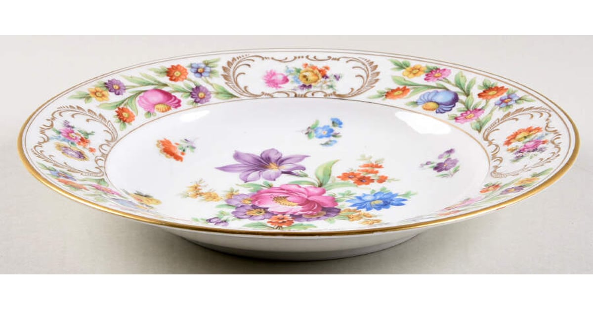 Dresdener Dresdner Art (Smooth) Large Rim Soup Bowl by Schumann ...