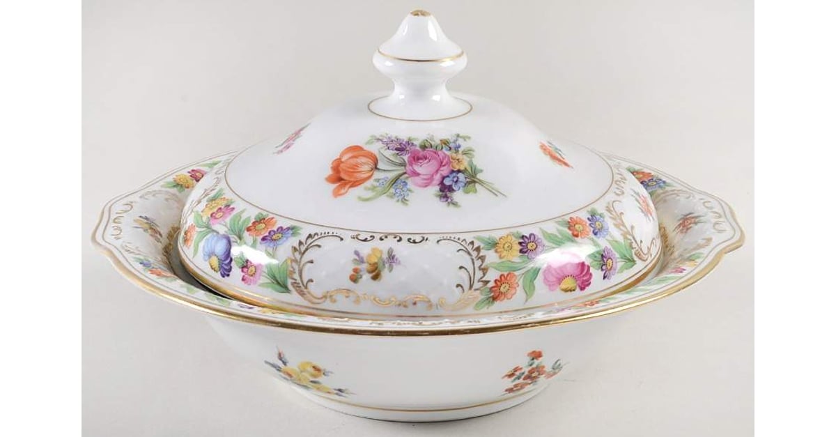 Dresdner Art (Smooth) Round Covered Vegetable by Schumann - Bavaria ...