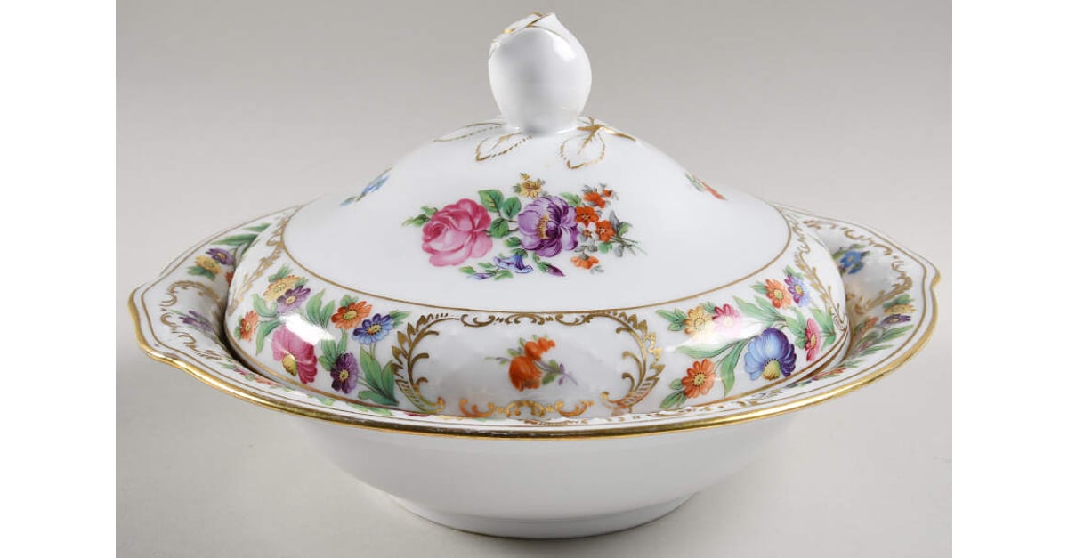 Dresdner Art (Smooth) Round Covered Vegetable by Schumann - Bavaria ...