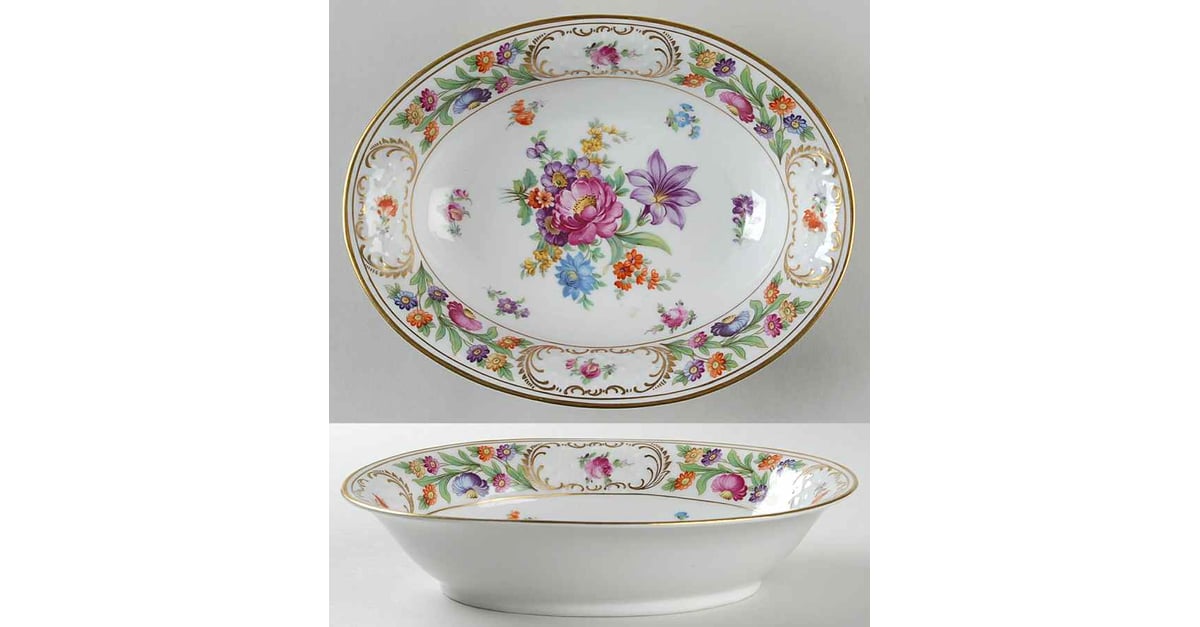Dresdner Art (Smooth) 9" Oval Vegetable Bowl by Schumann - Bavaria ...