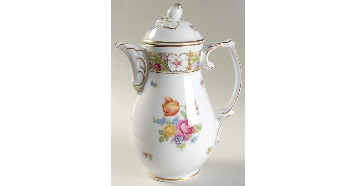 Empress Dresden Flowers Coffee Pot & Lid by Schumann - Bavaria ...