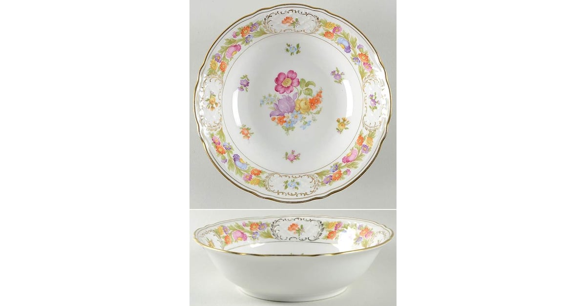 Empress Dresden Flowers 8" Round Vegetable Bowl by Schumann - Bavaria ...