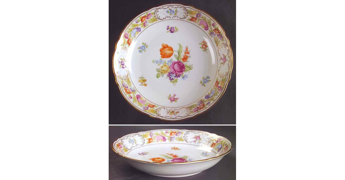 Empress Dresden Flowers Coupe Soup Bowl by Schumann - Bavaria ...