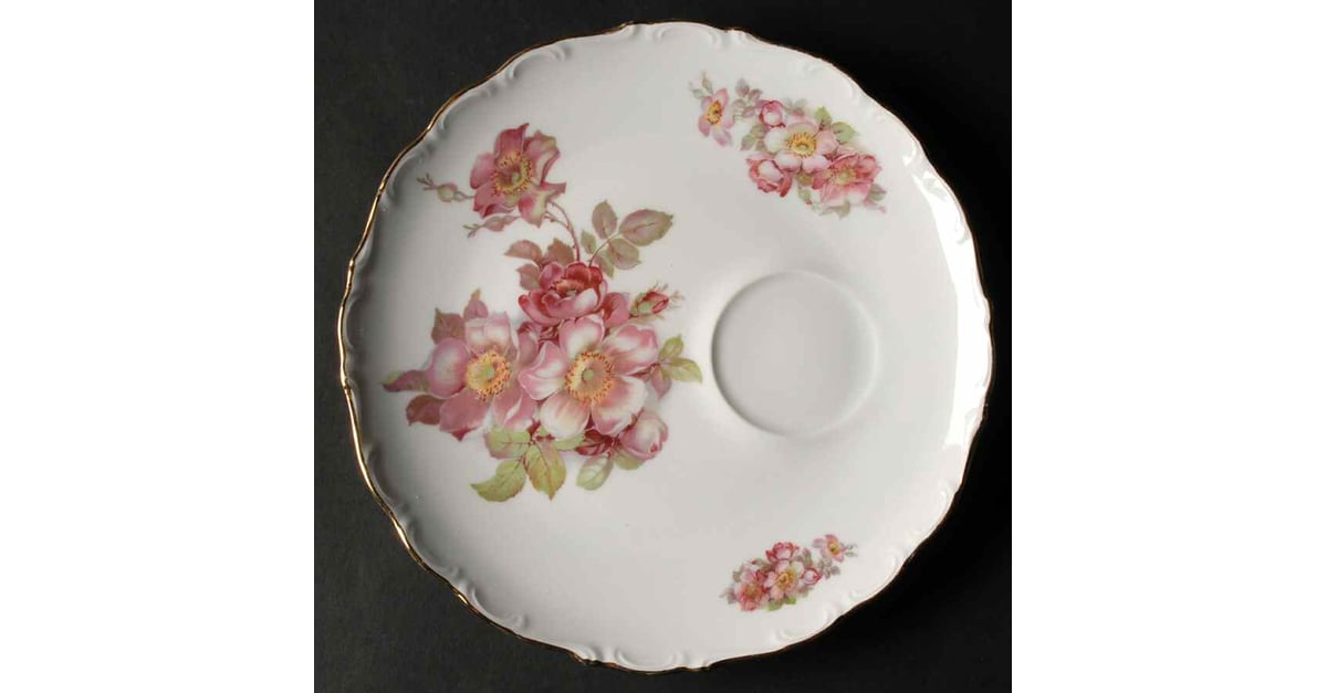 Wild Rose Scalloped (Coupe) Snack Plate by Schumann - Bavaria ...
