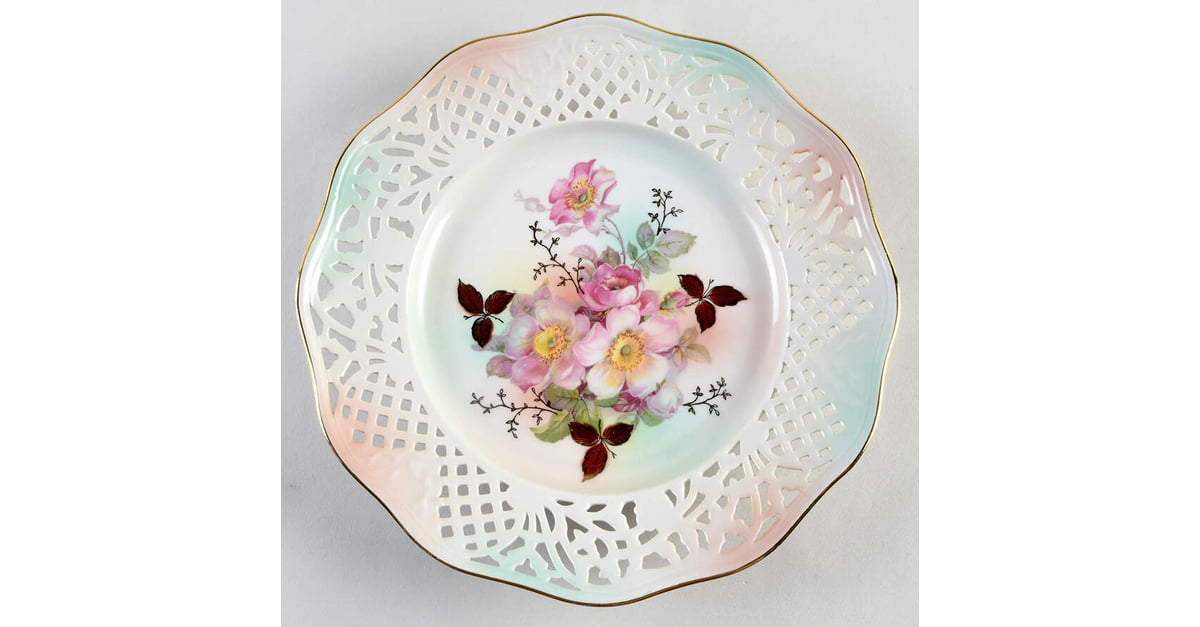 Wild Rose (Scallop, Rim, Embossed) Pierced Edge Dinner Plate by ...