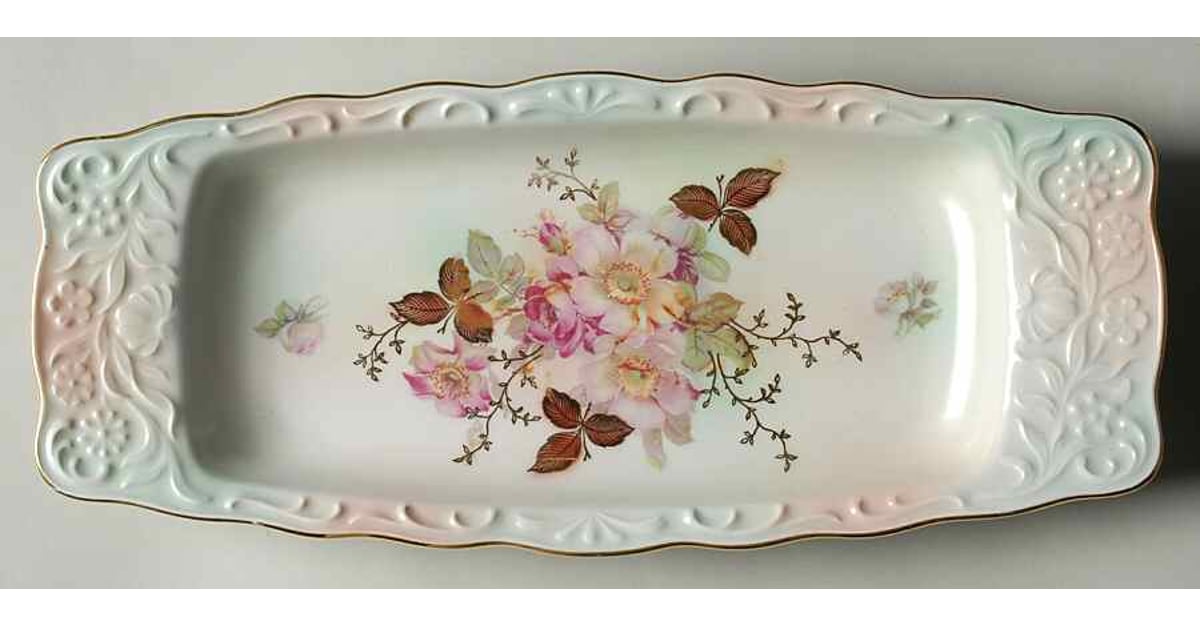 Wild Rose (Scallop, Rim, Embossed) Celery by Schumann - Bavaria ...