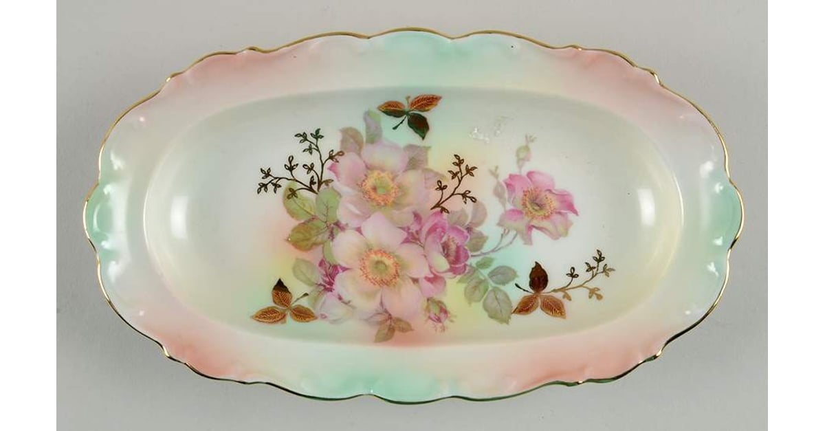Wild Rose (Scallop, Rim, Embossed) Relish by Schumann - Bavaria ...