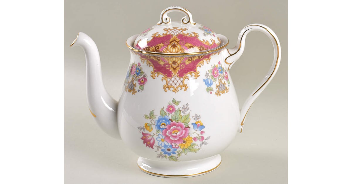 Sheraton Pink (13289, Scalloped) Teapot & Lid by Shelley