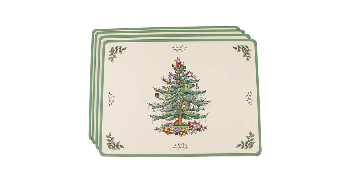 Christmas TreeGreen Trim (Set of 4) Corkboard Placemats by Spode